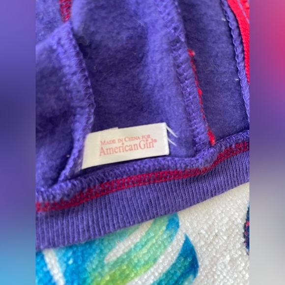 American Girl Doll Purple Zip Up Sweater Retired - Picture 6 of 6